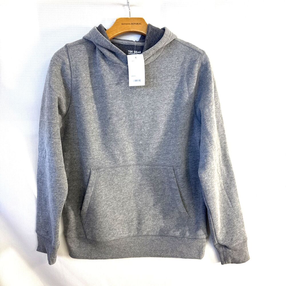 Tek Gear - Boy's Ultrasoft Fleece Hoodie warm - Athletic Heather Gray - XL